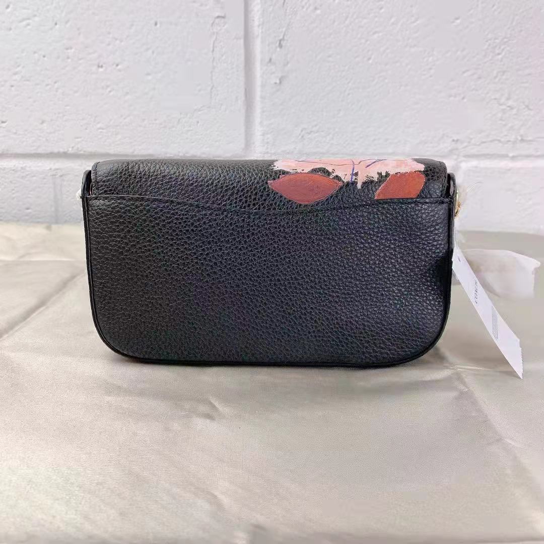 Coach C5586 X Jean-Michel Basquiat Kleo Crossbody Leather Black Multi Coach C5586 X Jean-Michel Basquiat Kleo Crossbody Leather Black Multi